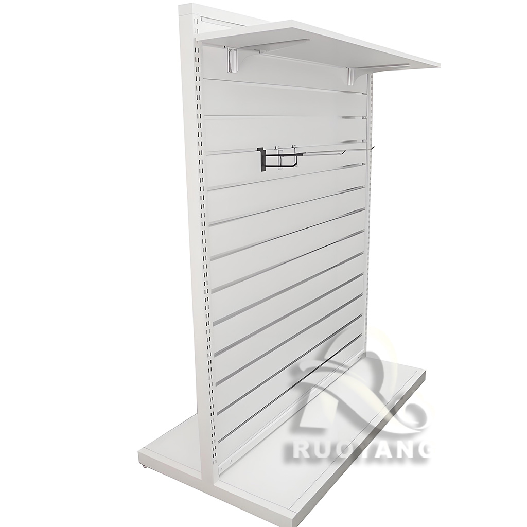 Slatwall back shelf